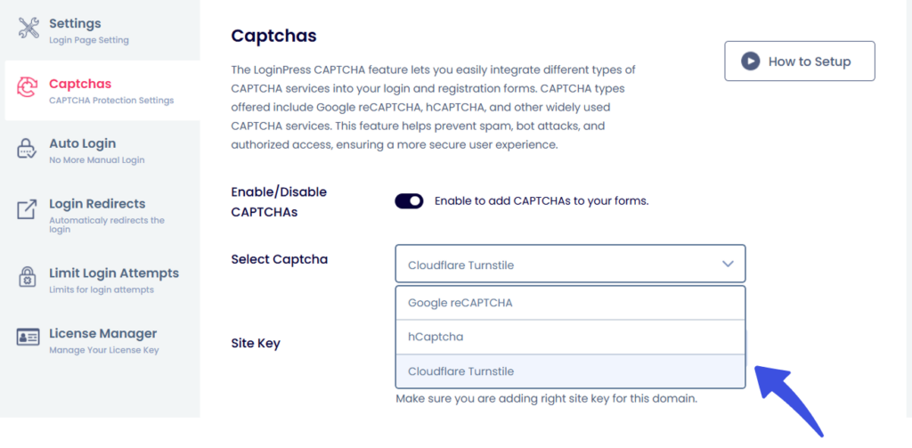 Add Cloudflare Turnstile Option