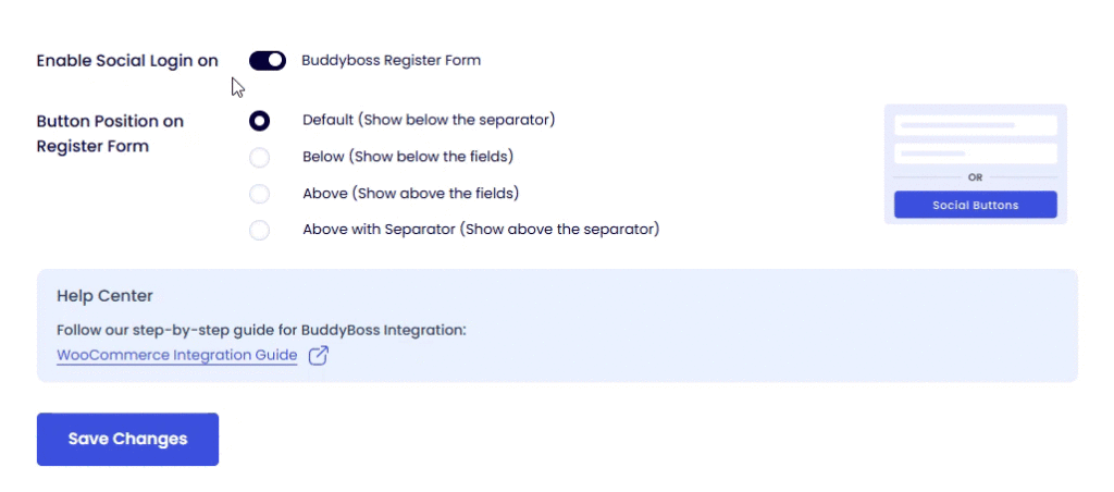 Configure Social Login on BuddyBoss Form
