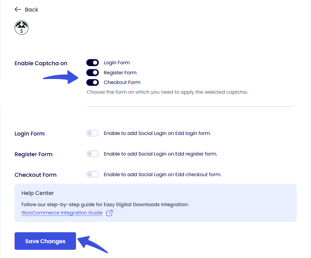 Configure Captcha on Easy Digital Downloads(EDD) Forms