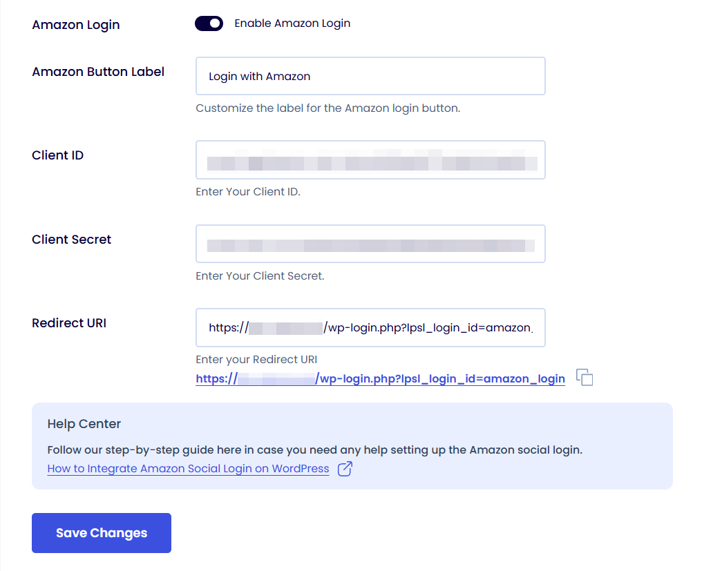 Add Client ID and Client Secret to LoginPress
