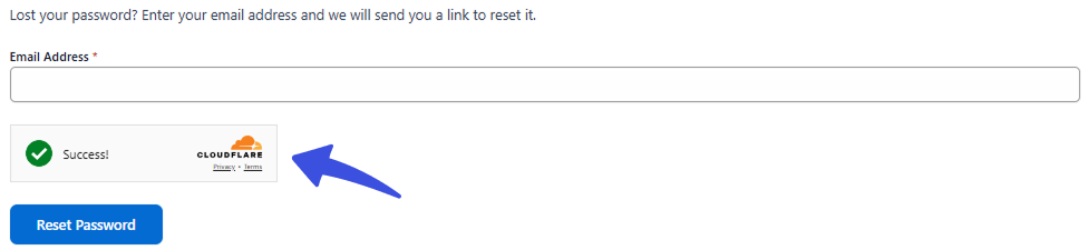 Captcha on Lifter LMS Lost Password Form