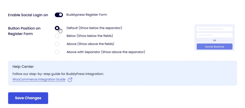 Configure Social Login on BuddyPress Register Form
