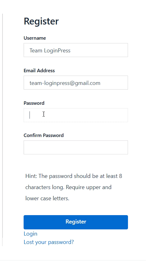 password strength on classic widget Password Strength on Classic Widget