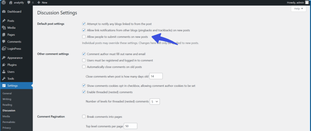 Deselect the Option In Default Settings.png Change Default Settings