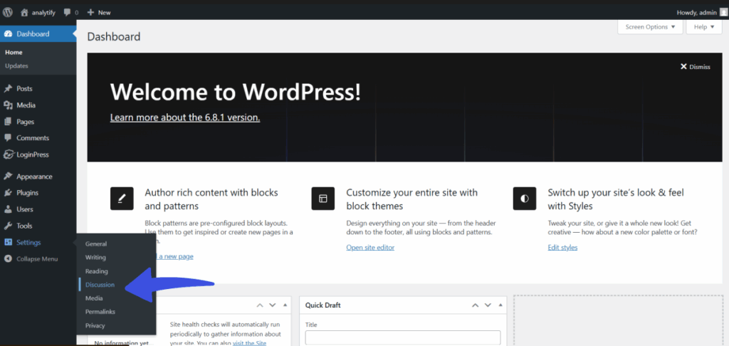 Go to Your WP Dashboar 2.png 2 WordPress Admin Dashboard