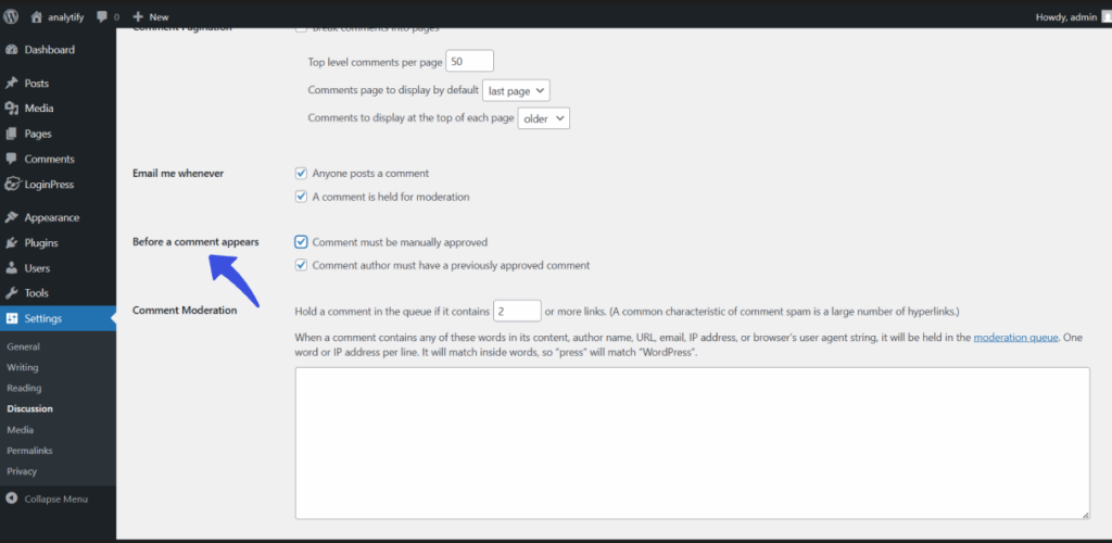 Navigate To Before a comment appears Section.png Before a Comment Appears Section