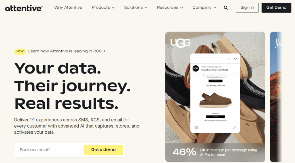 attentive Attentive -one of the best SMS marketing tools