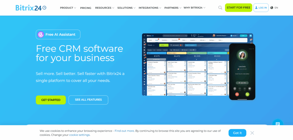 britix24 crm Britix24 CRM software - screenshot of one of the best crm software