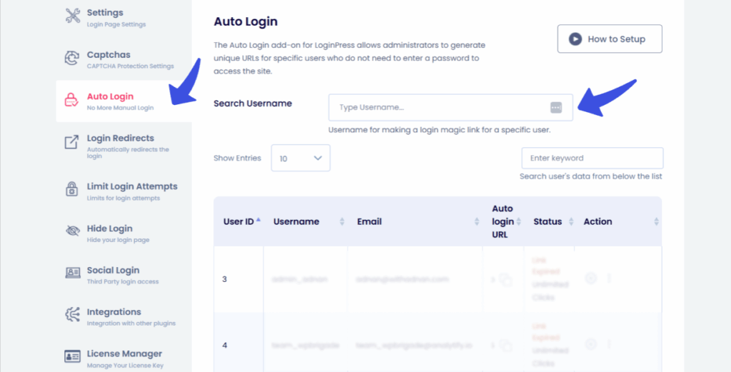 Login redirect control panel in login press