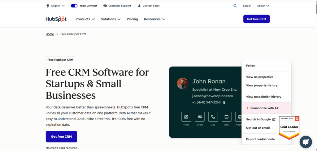 hubspot crm 1 Hubspot CRM software