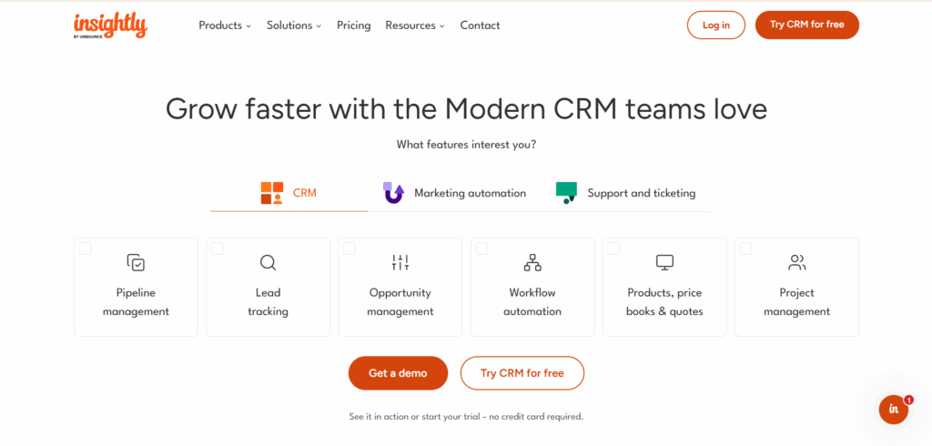 insightly crm Insightly CRM- this is one of the crm softwares
