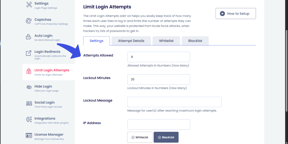 loginpress login attempts if you cant access wp-admin