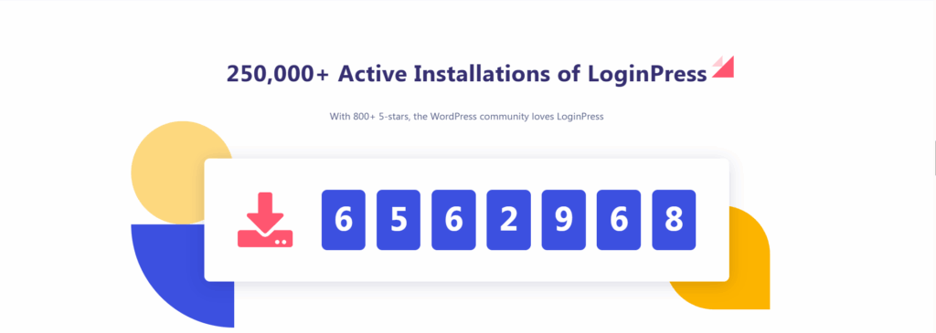 loginpress installations This screenshot shows loginpress installations on loginpress website