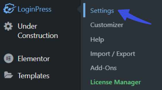 This image shows loginpress settings for wordpress admin customizations