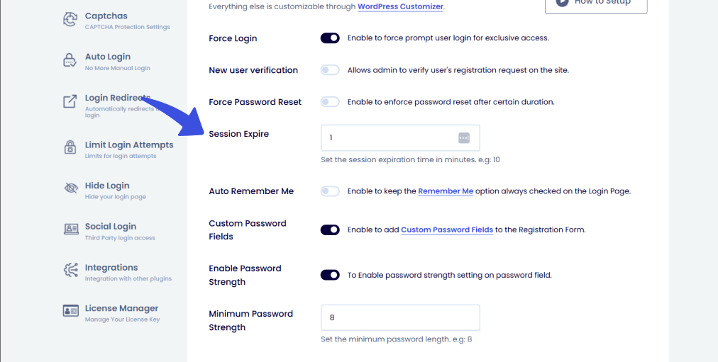 session Session expire feature