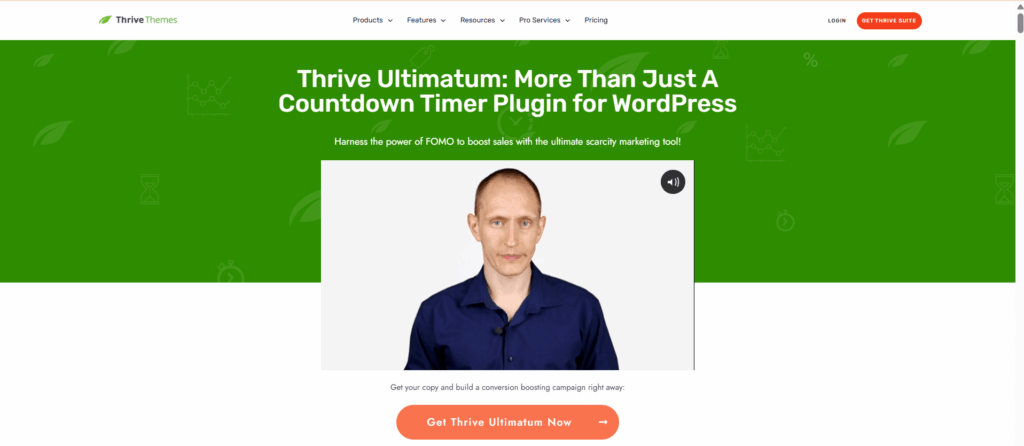 thrive ultimatum plugin Screenshot of the wordpress timer plugins called thrive ultimatum plugin's details