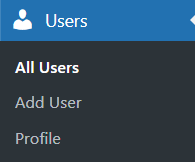 This image shows the user roles settings in WordPress dashboard to limit access of users