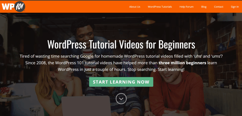 WP101 blog on wordpress tutorials 