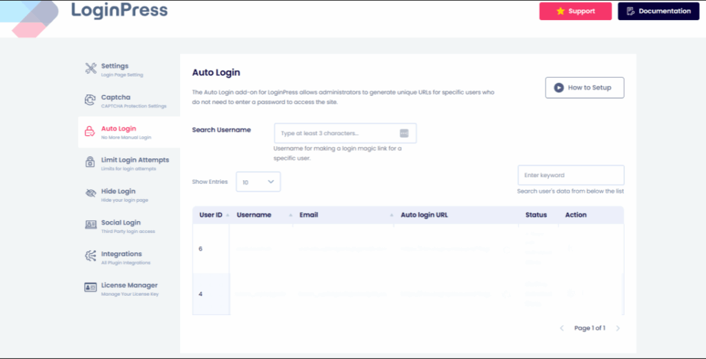 auto login Loginpress premium add ons called auto login