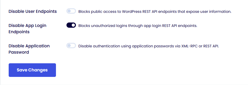 Endpoints Restriction Options - LLA