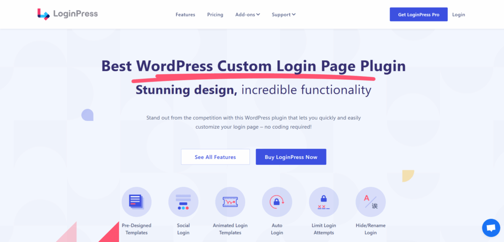loginpress website 1 Loginpress website landing page