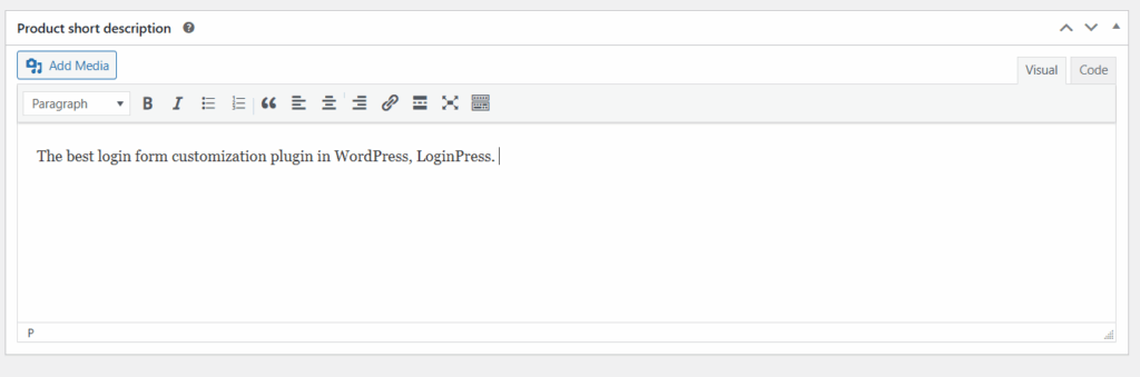 product description Product description for woocommerce seo