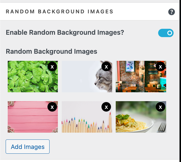 Random Background Images - LoginPress Customizer