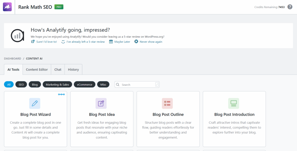 rank math seo rank math plugin dashboard woocommerce dashboard