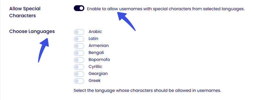 Special Characters in Usernames - LoginPress Settings
