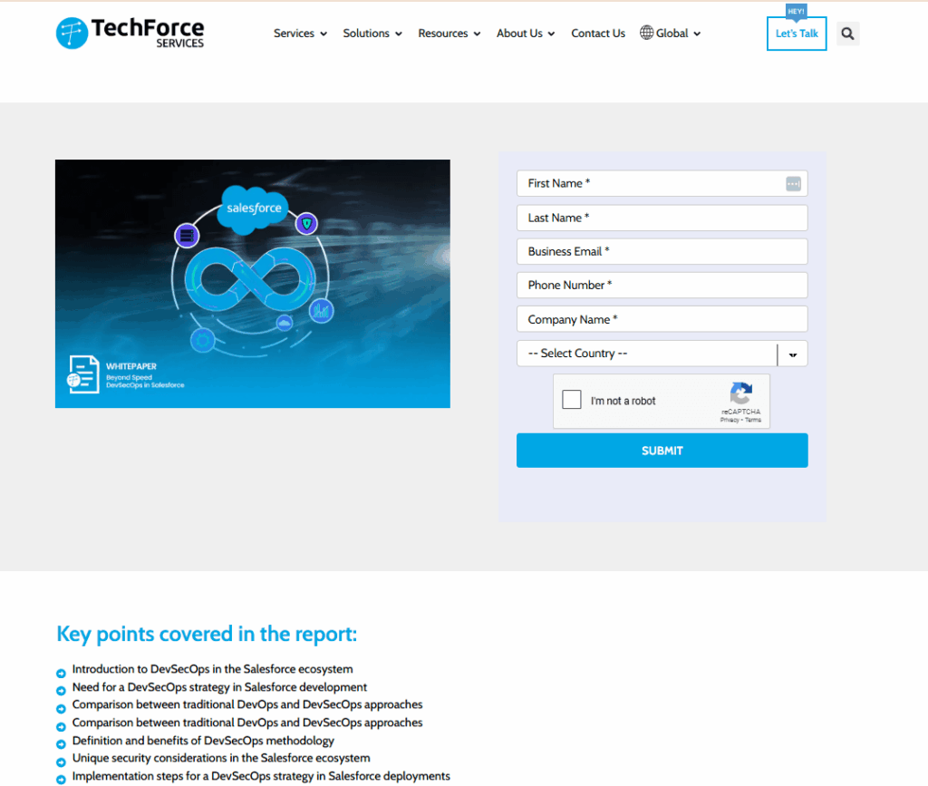 techforce gated content Techforce gated content strategy to fill out form to access white papers