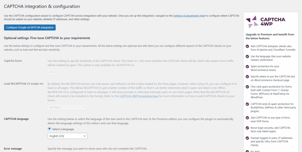 Captcha 4WP plugin for wordpress captcha plugins