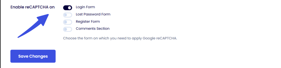 enable recaptcha Enable recaptcha toggle in loginpress for hcaptcha vs recaptcha