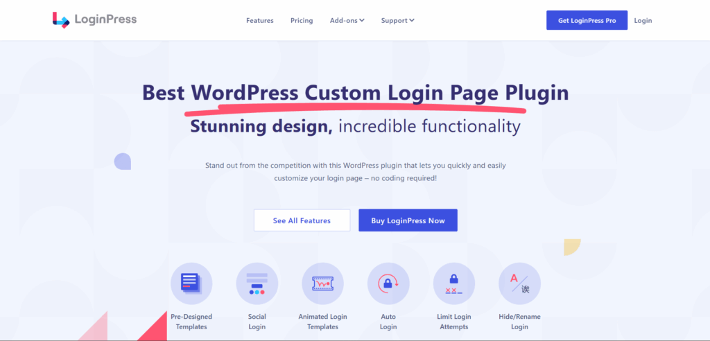loginpress website Loginpress website landing page
