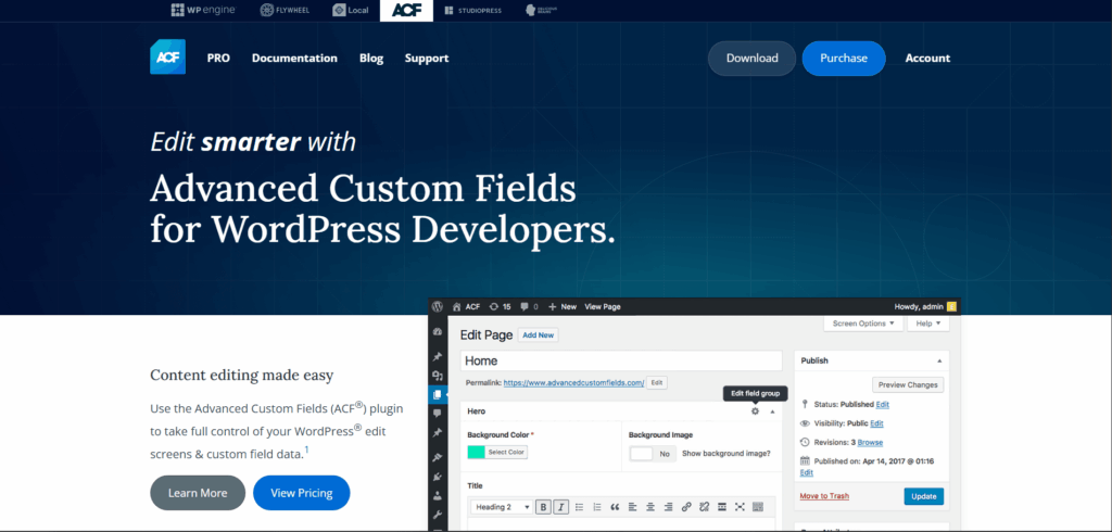 advanced custom feilds Advanced custom fields plugin for wordpress personalization plugin