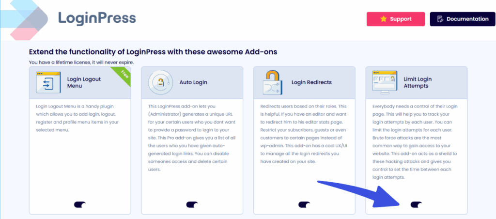 enable limit login attempts Enable limit login attempts in wordpress feature