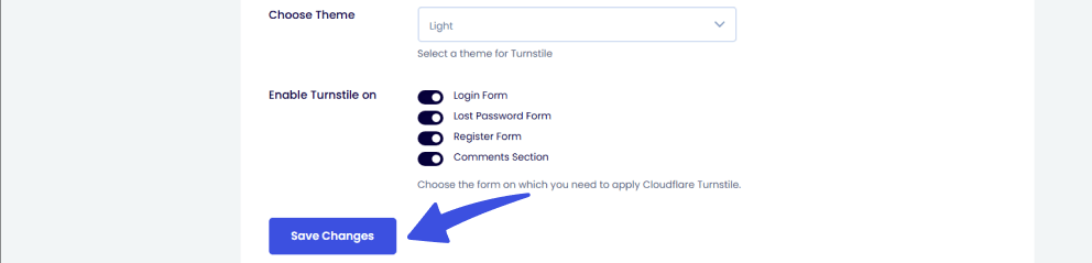 save changes 1 Click on save changes button