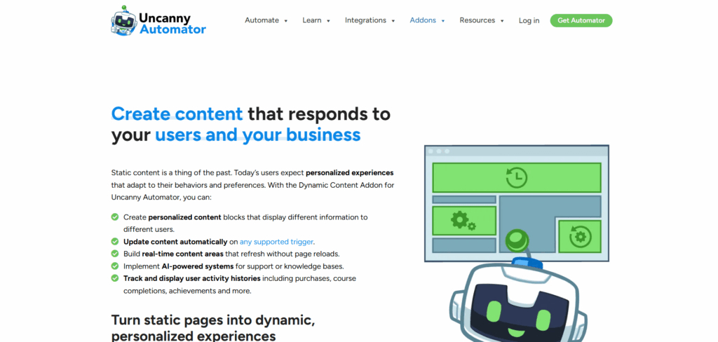 uncanny automater plugin Uncanny automater plugin for personalization