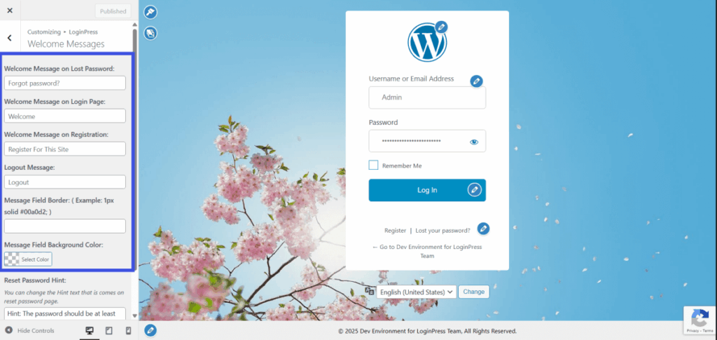 add welcome messages Add welcome messages in customizer