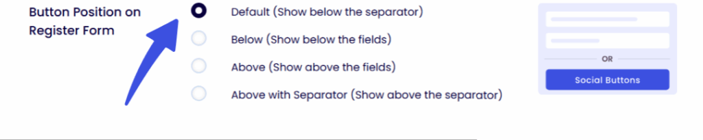 Change button positioning on buddypress login security