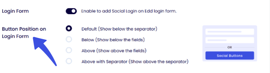 Change button position on loginform easy digital downloads login page