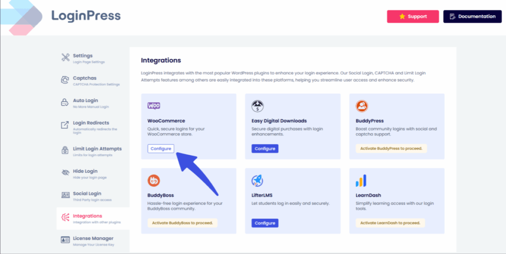 click on configure Click on configure button for woocommerce