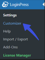 Customizer option in loginpress to secure login ux in wordpress
