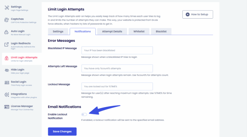 Enable lockout notifications for wordpress session management