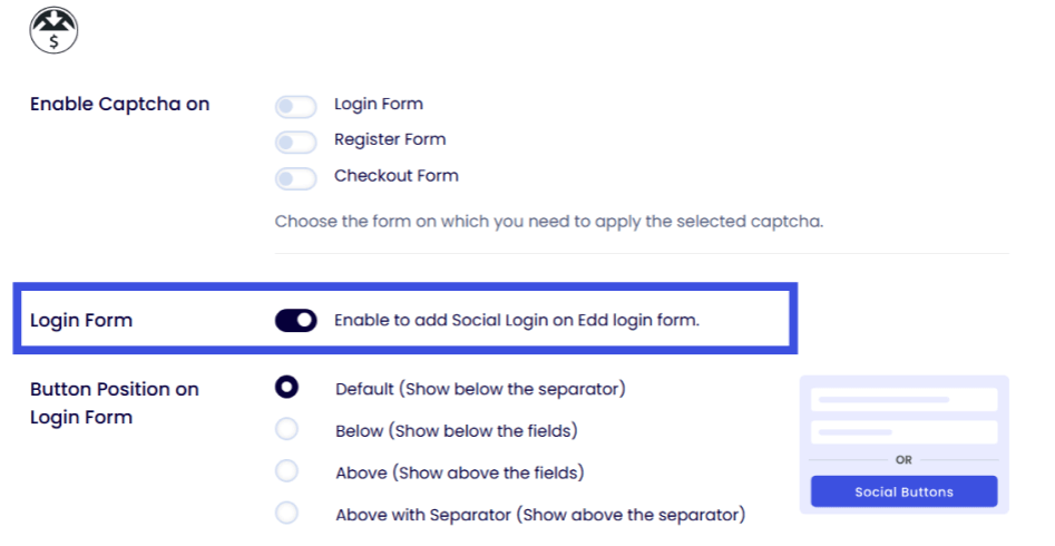 Enable social login on login forms in loginpress