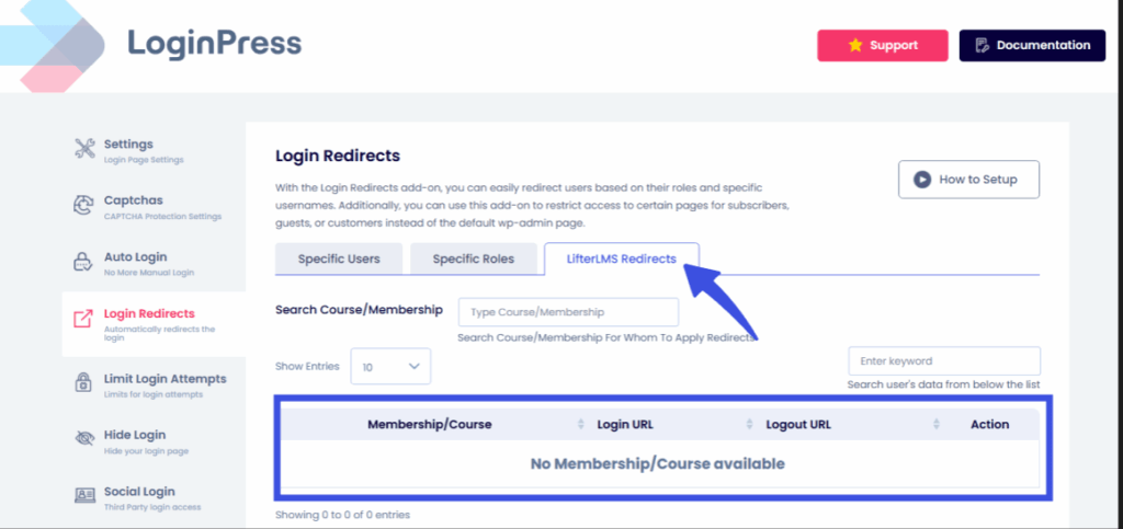 Lifterlms redirects for wordpress smart login redirects