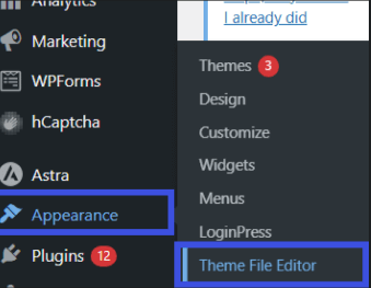 go to theme file editor Go to theme file editor in wordpress settings to customize wordpress login page for clients