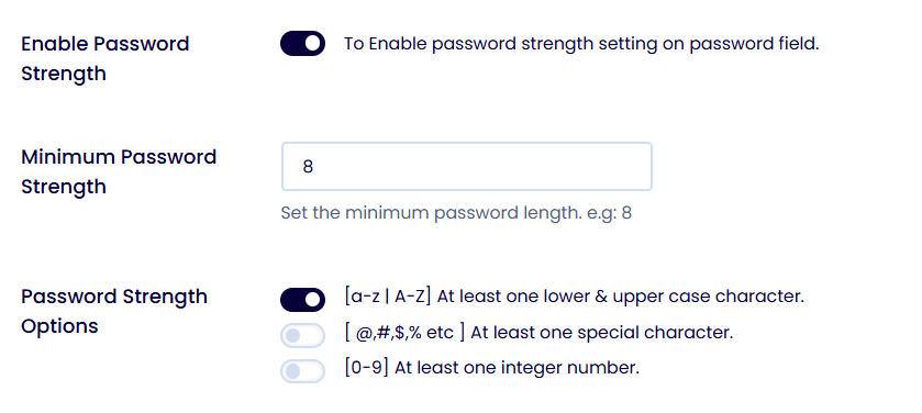 Enable password strength for wordpress session hijacking