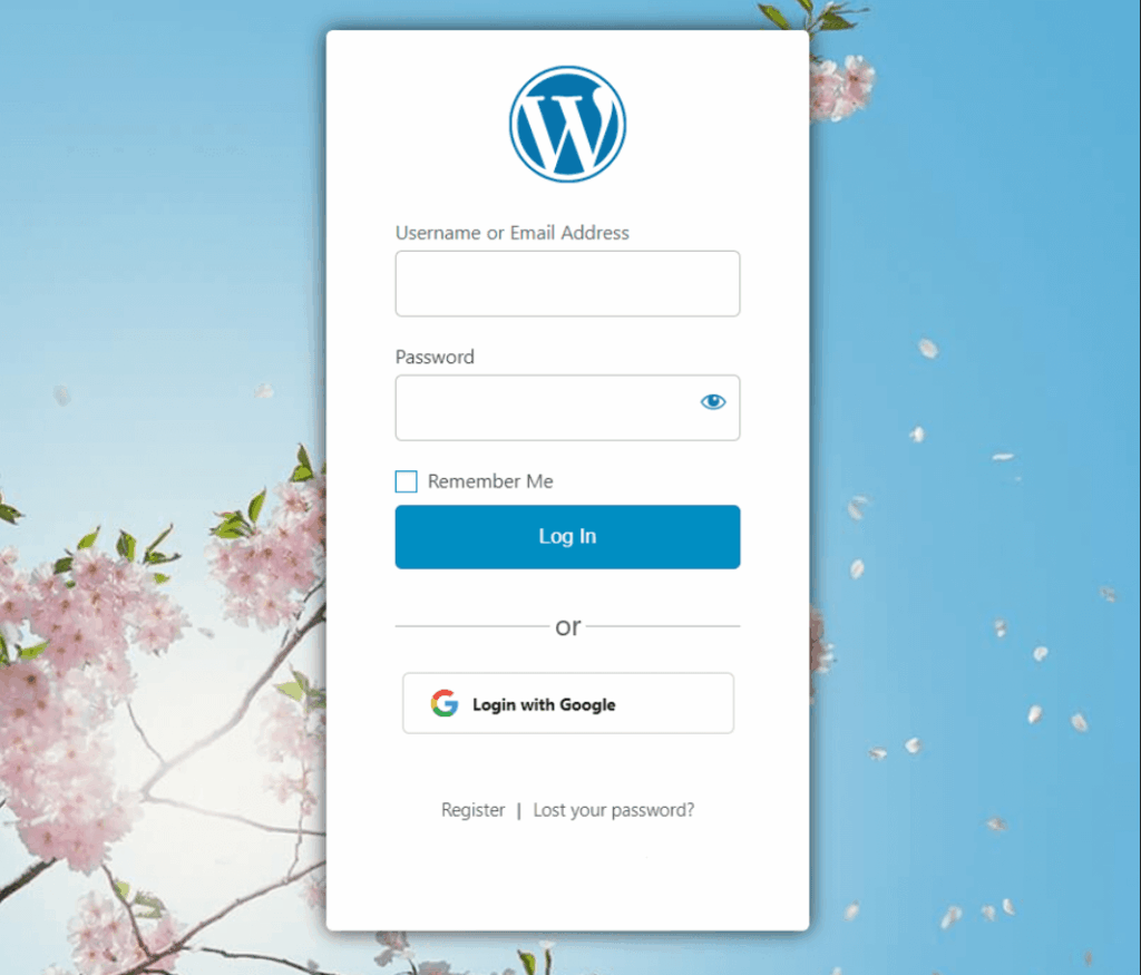 Social login buttons 