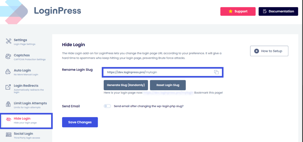 hide login Hide login option in loginpress for securing wordpress login access