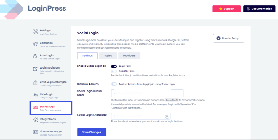 social login option Social login option in loginpress to reduce login friction